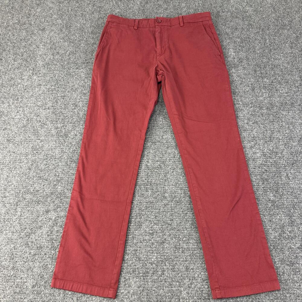 Vineyard Vines Pants Mens 32 Red Slim Chino Flat Front Stretch Casual 32x32